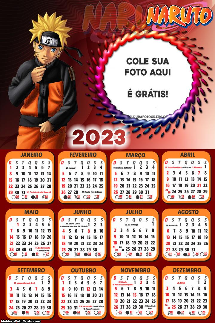 Calendário Naruto Chipudem 2023