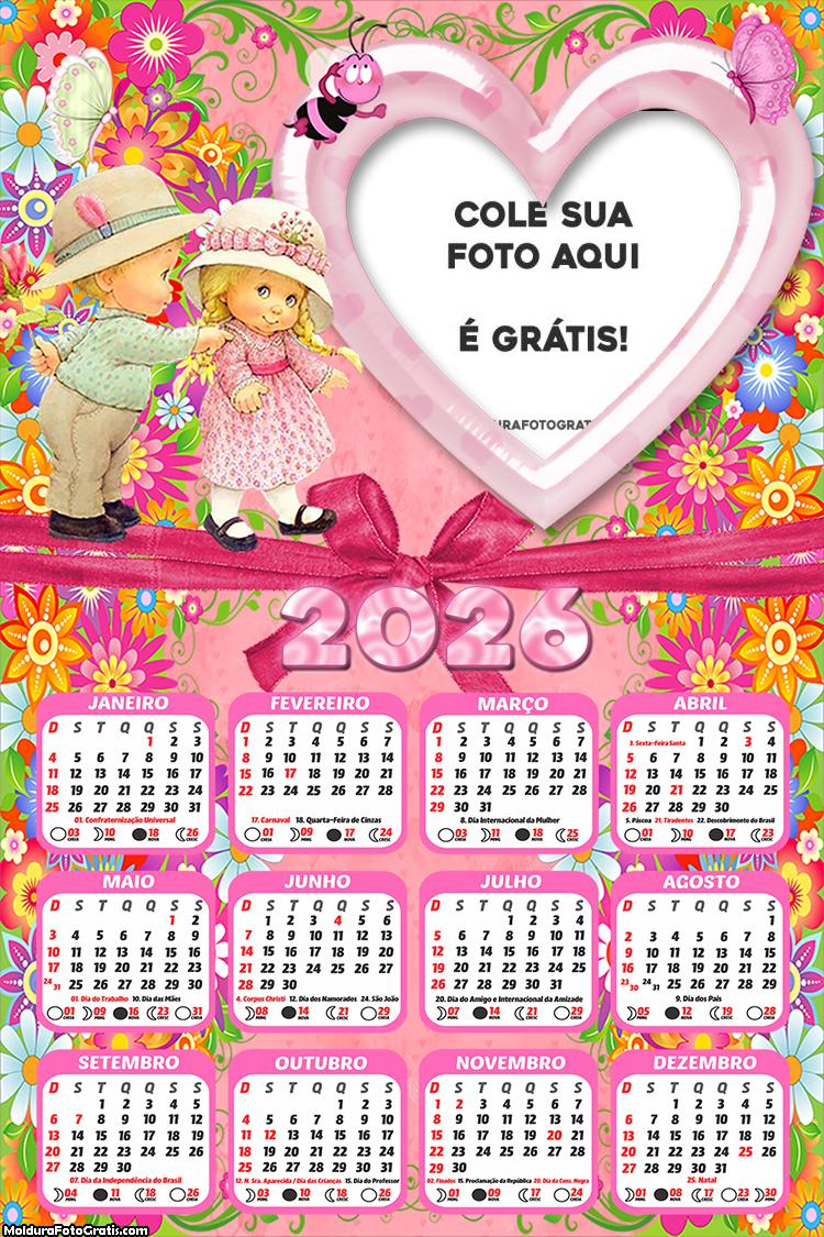 Calendário Crianças Coração 2026