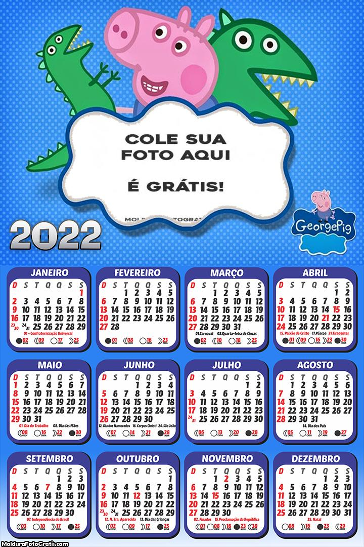 Calendário George Dinossauro 2022