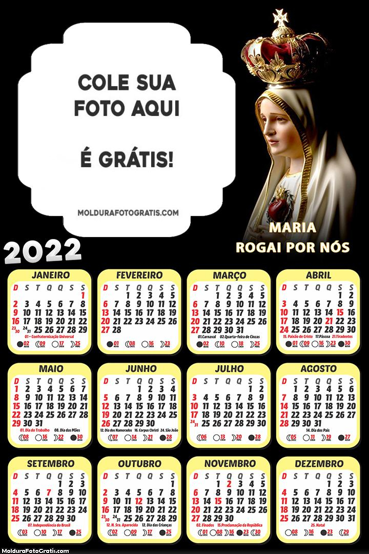 Calendário Maria Mãe de Deus 2022