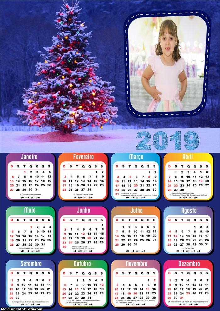 Calendário Árvore Iluminada de Natal 2019