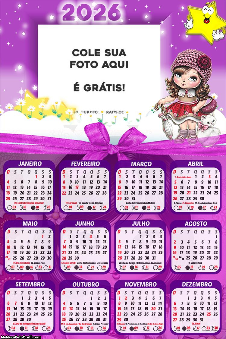 Calendário Jolie 2026