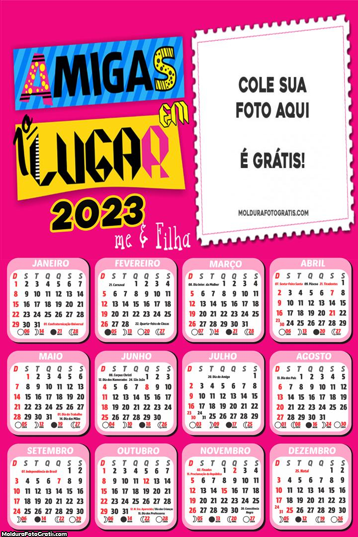 Calendário Amigas em Primeiro Lugar 2023