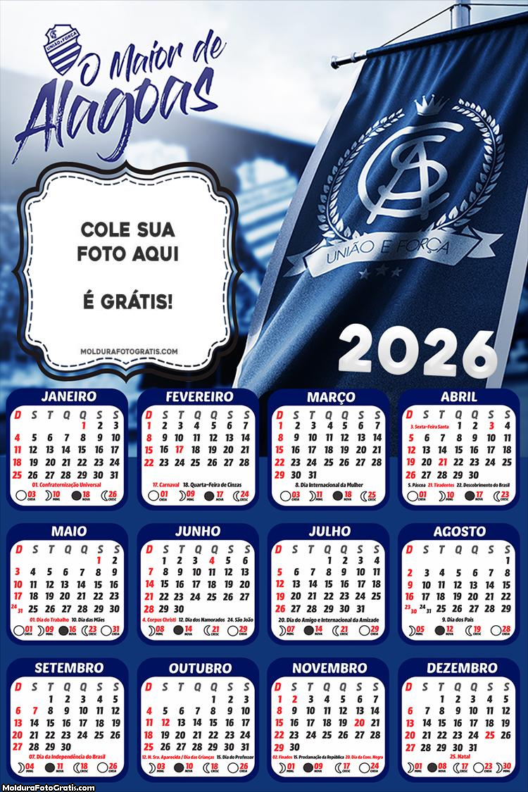 Calendário Alagoas 2026 Time de Futebol