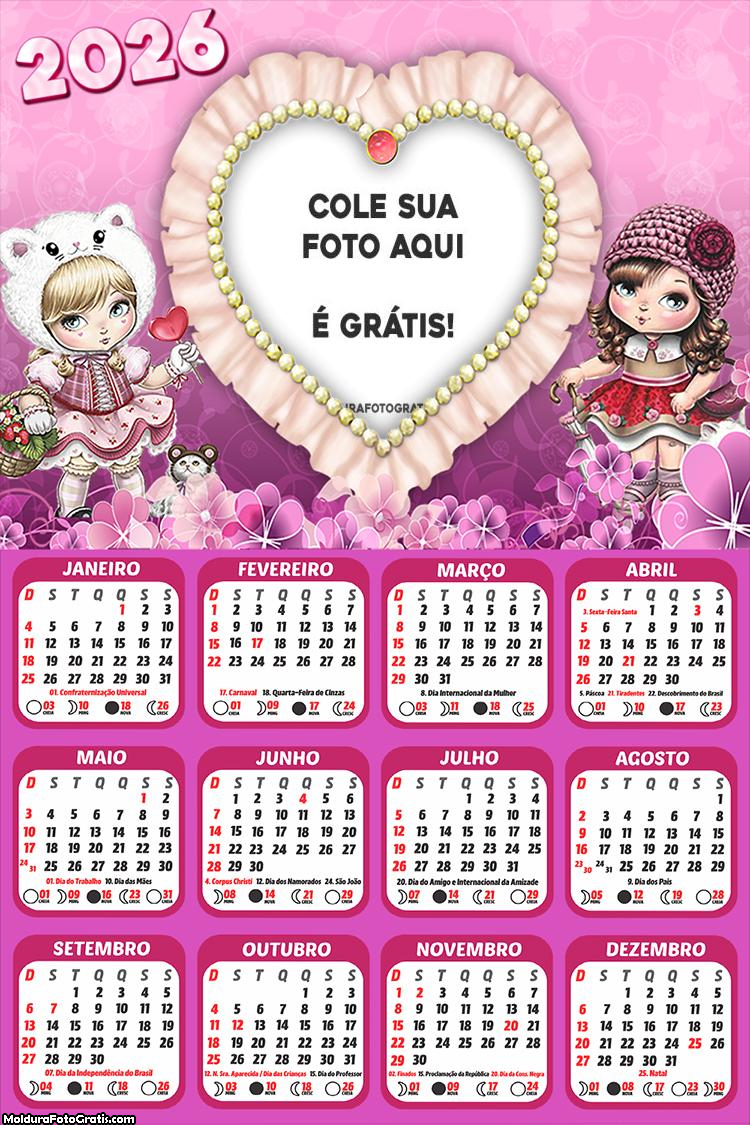 Calendário Jolie Coração 2026