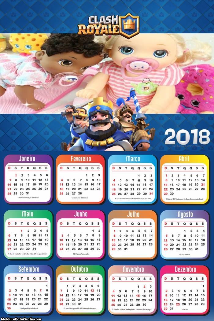 Calendário do Jogo Clash Royale 2018