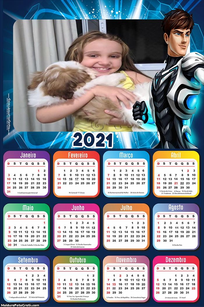 Calendário Max Steel 2021