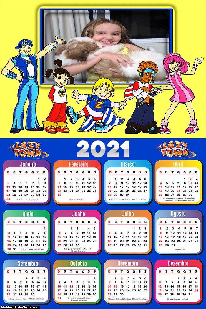 Calendário Infantil Lazy Town 2021