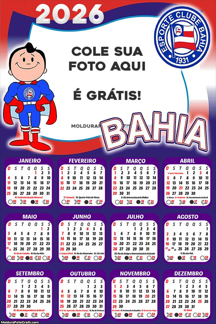 Calendário Bahia Futebol 2026