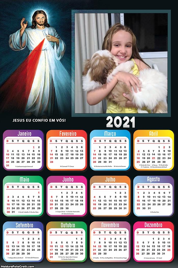 Calendário Confio em Jesus 2021
