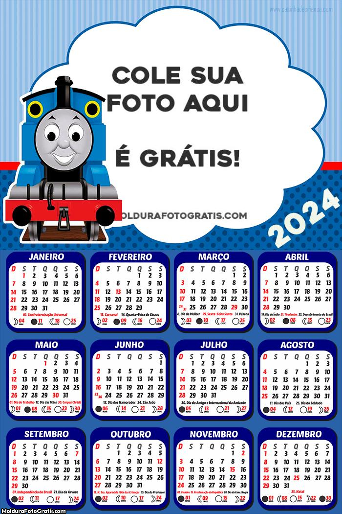 Calendário Trenzinho 2024