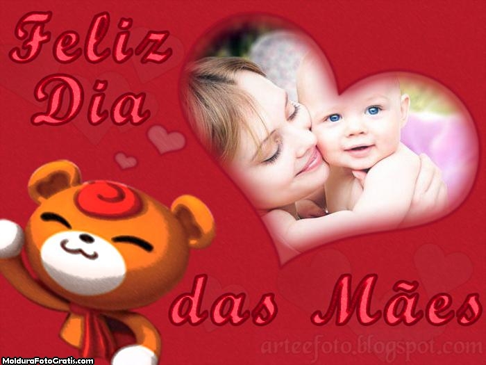 Feliz Dia das Mães Infantil Moldura