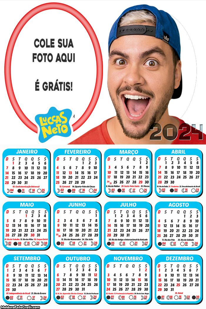 Calendário Luccas Neto 2024