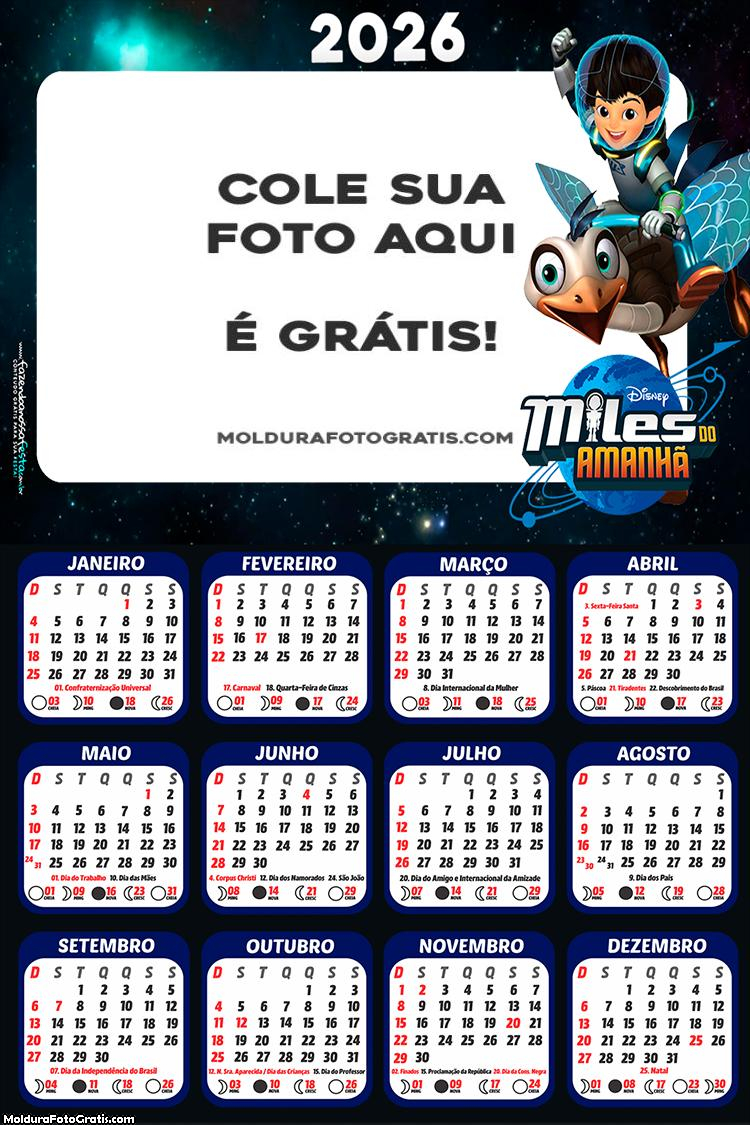 Calendário Miles do Amanhã 2026