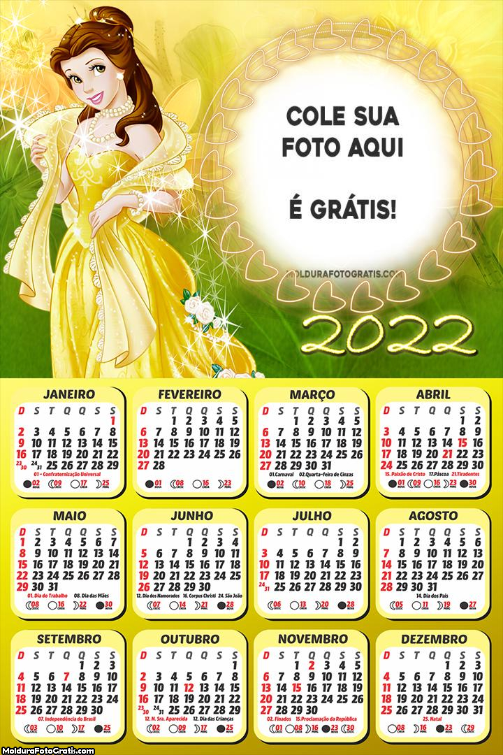 Calendário Princesa Bela 2022