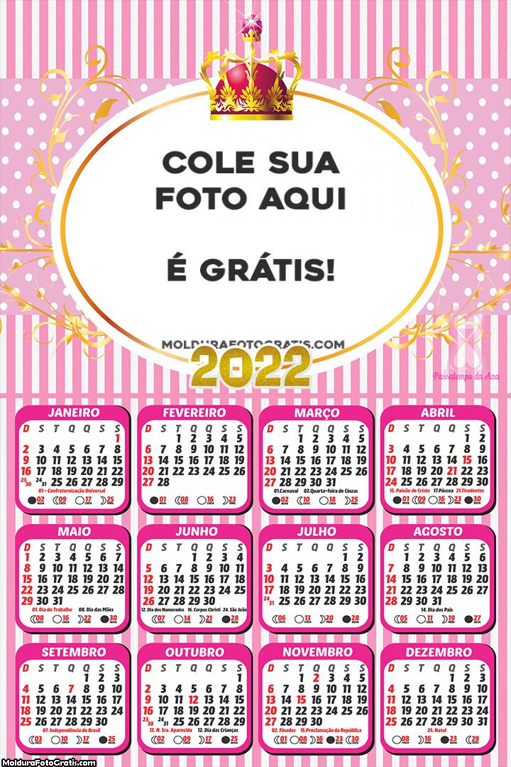 Calendário Realeza Meninas 2022