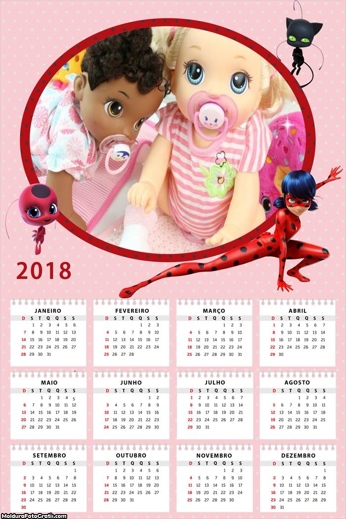 Calendário Miraculous Ladybug 2018