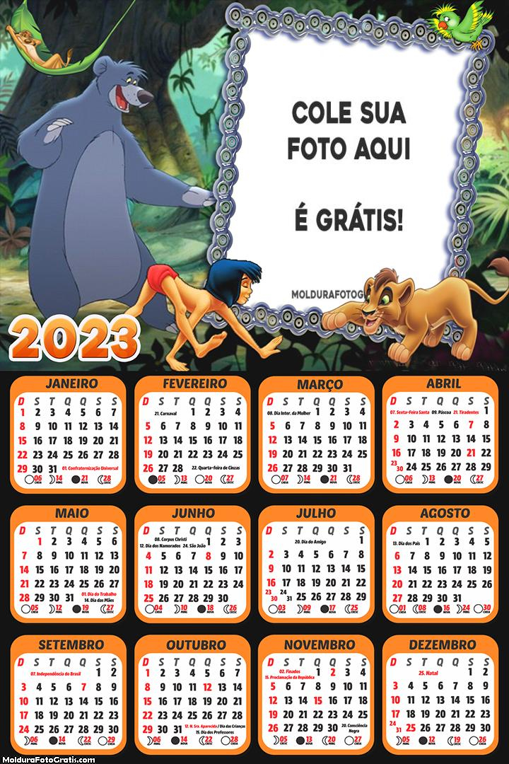 Calendário Tarzan Infantil 2023