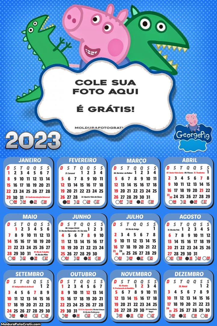 Calendário George Dinossauro 2023