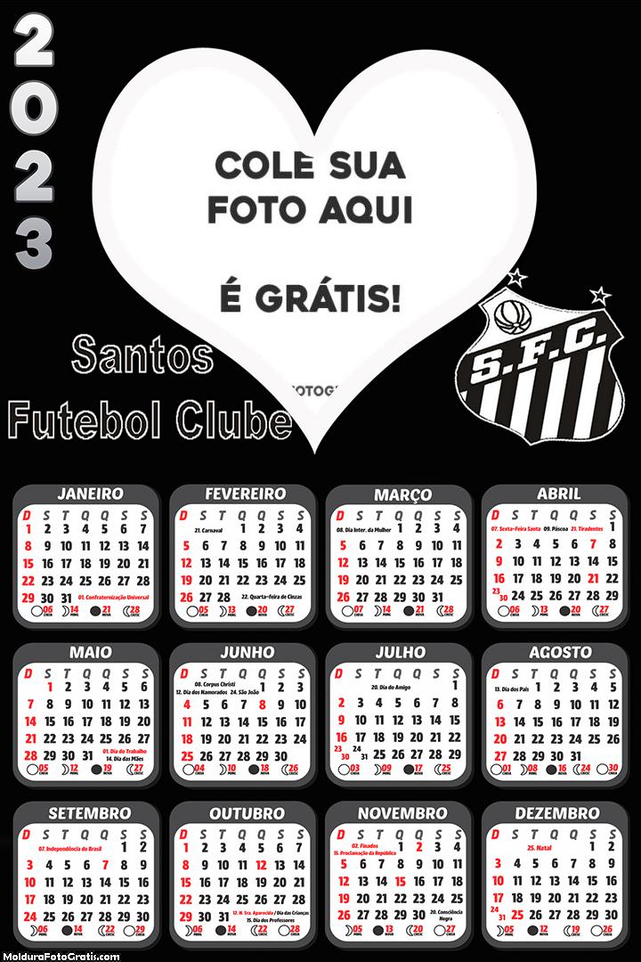Calendário Santos Coração Futebol Clube 2023