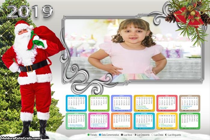 Calendário Fotos do Papai Noel 2019