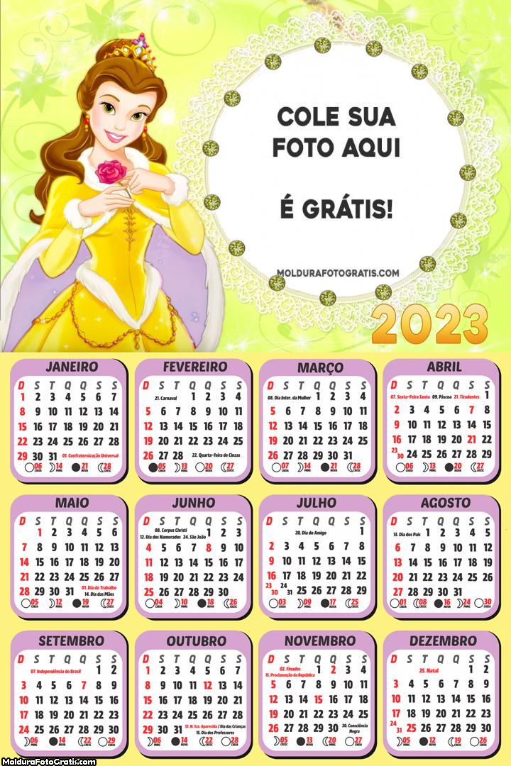 Calendário Princesa Bela Adormecida 2023 