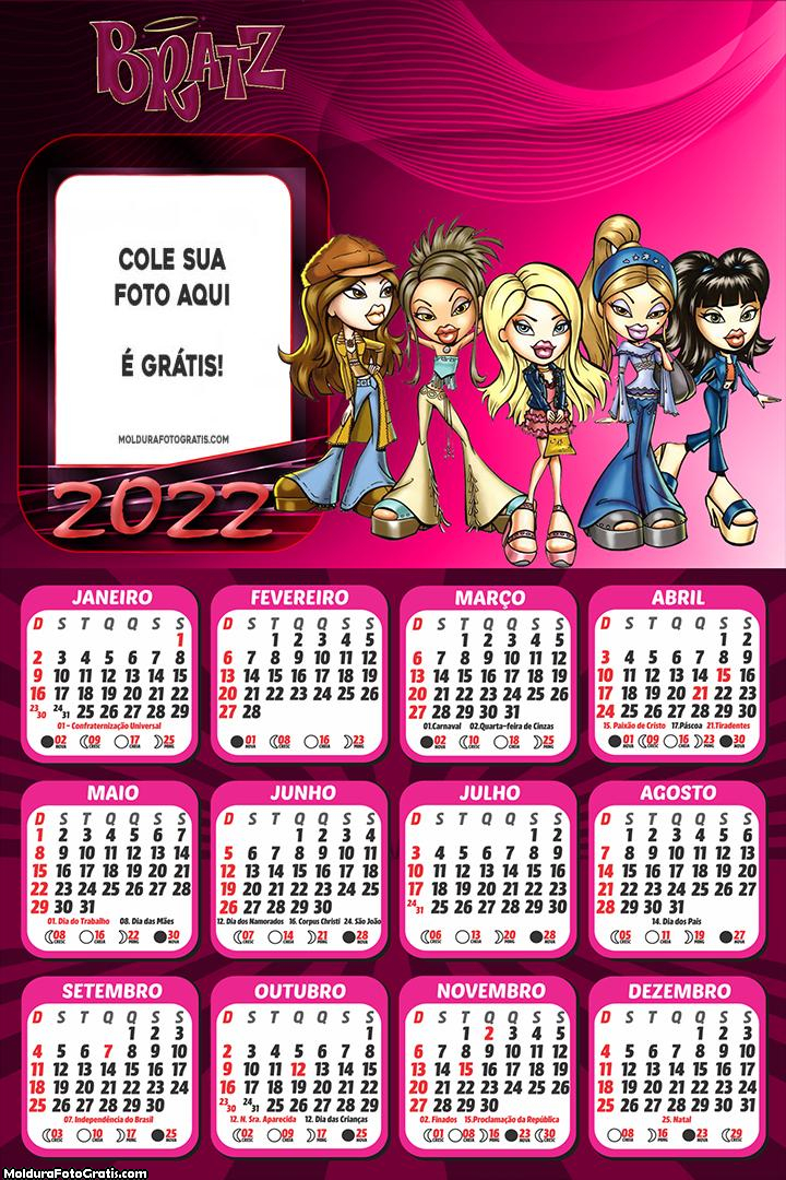 Calendário Bratz 2022