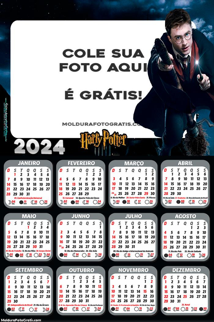 Calendário Foto Harry Potter 2024