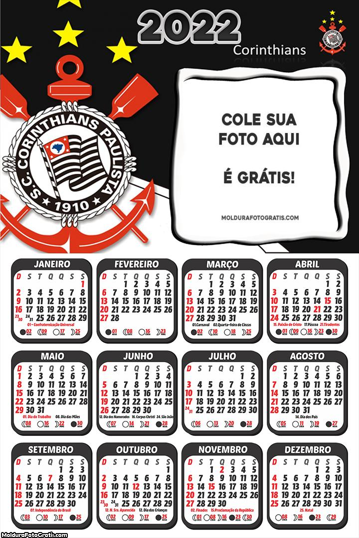Calendário Timão Corinthians 2022