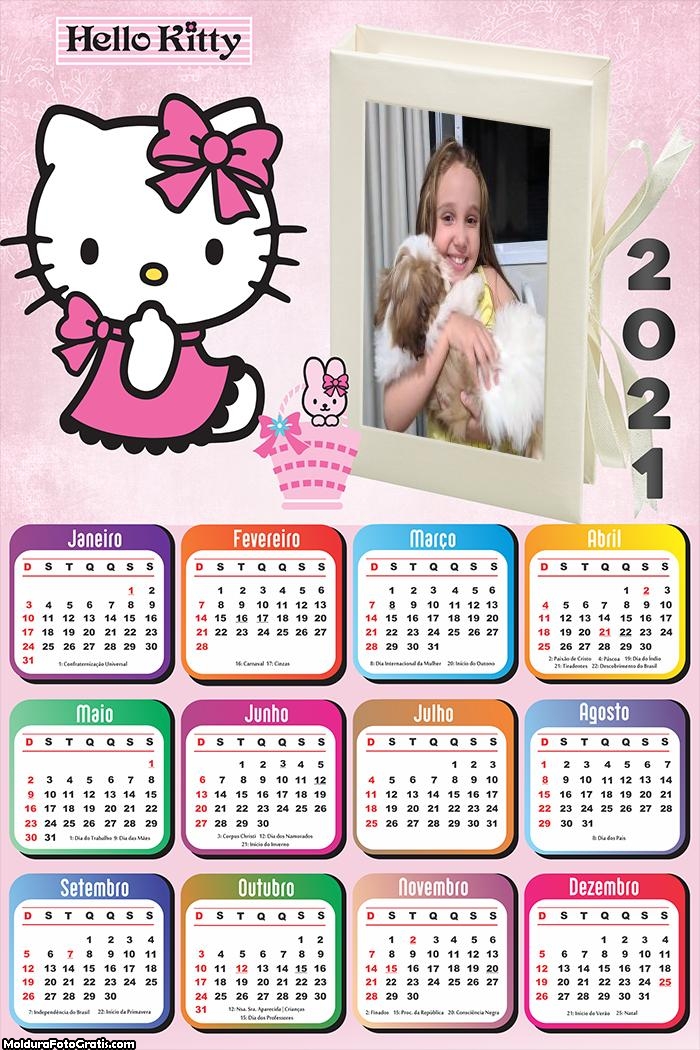 Calendário Hello Kitty 2021
