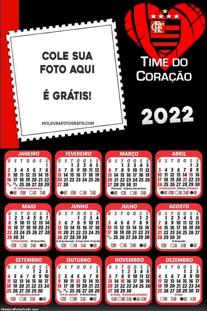 Calendário Flamengo Meus Time do Coração 2022