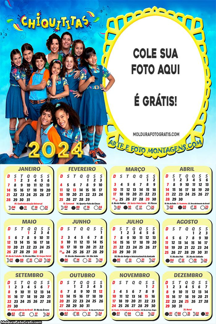 Calendário Chiquititas 2024