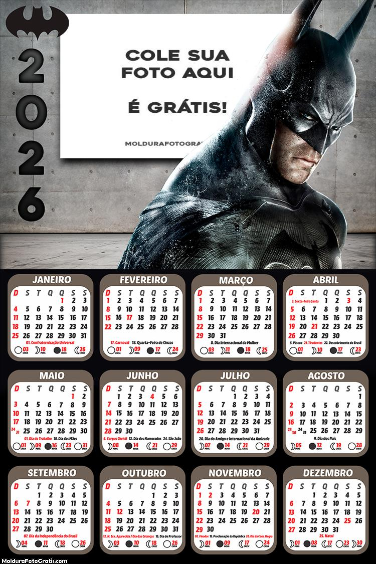 Calendário Batman 2026