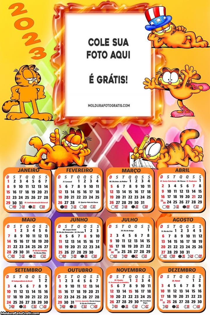 Calendário Garfield 2023