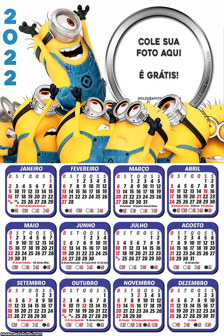 Calendário dos Minions 2022