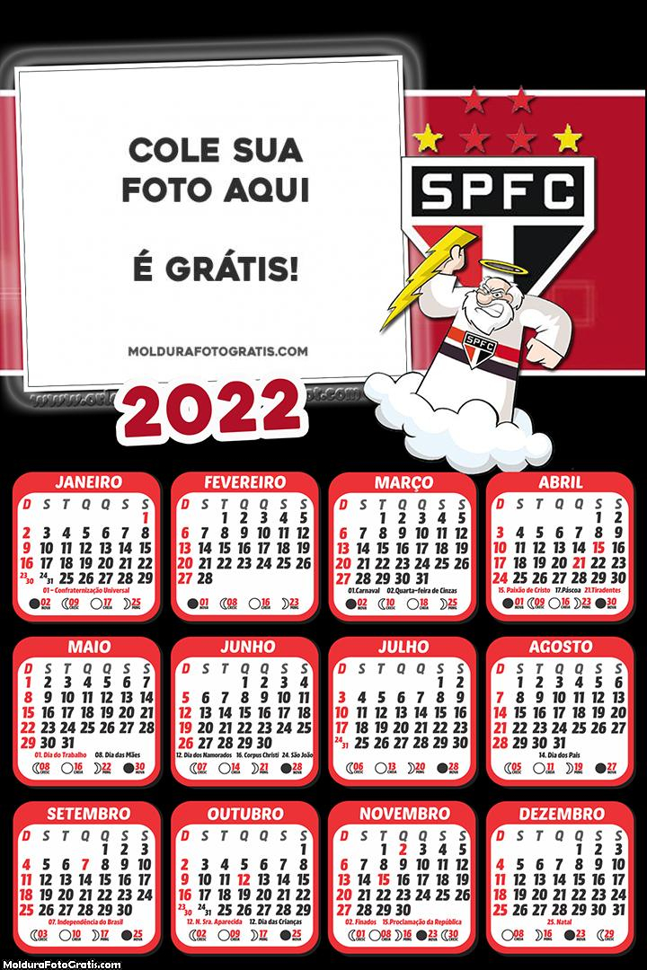 Calendário São Paulo Mascote 2022