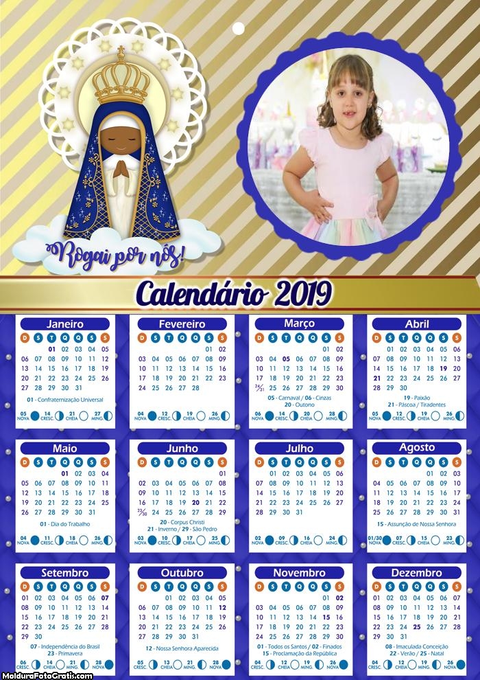 Calendário Mãe Aparecida 2019