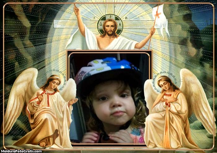 FotoMoldura Jesus Cristo e Seus Anjos
