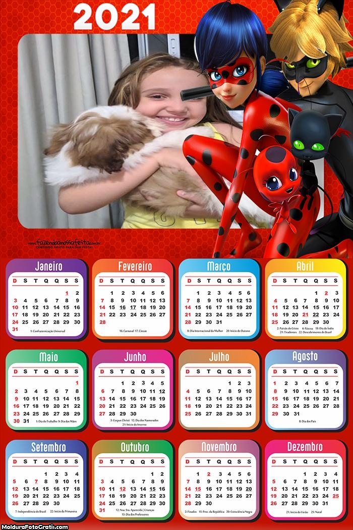 Calendário Ladybug 2021