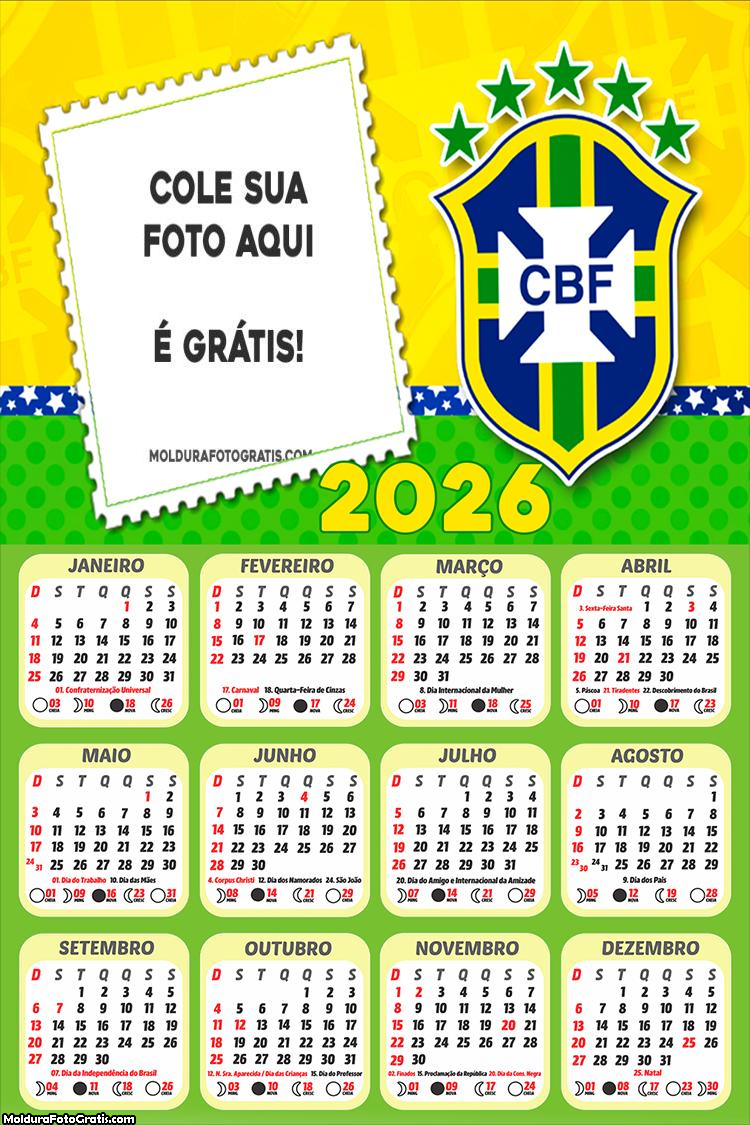 Calendário Brasil 2026
