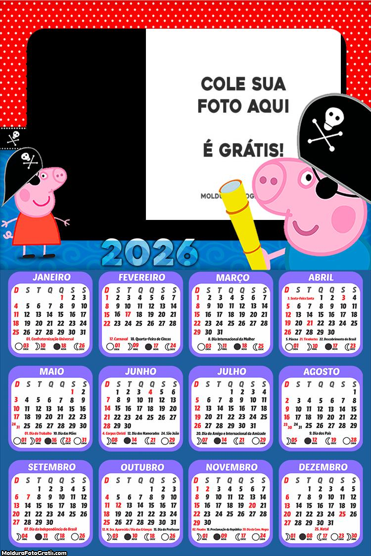 Calendário Princesa Bela Disney 2026