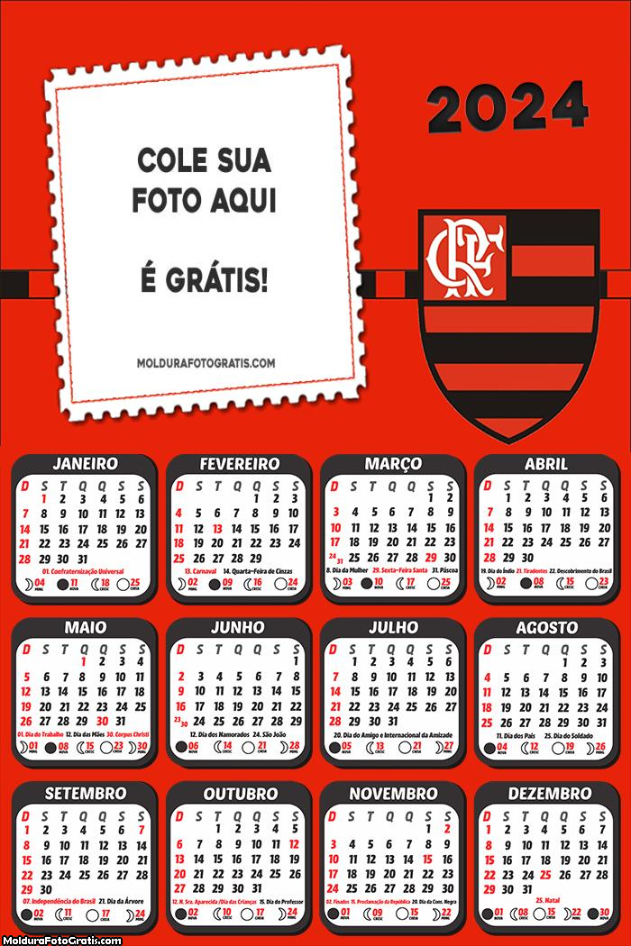 Calendário Flamengo Escudo 2024