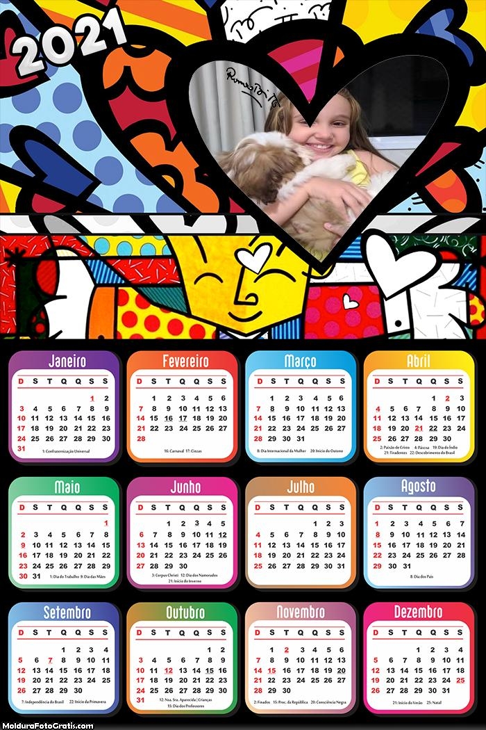 Calendário Romero Britto 2021