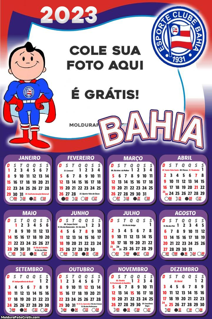 Calendário Bahia Time Futebol 2023