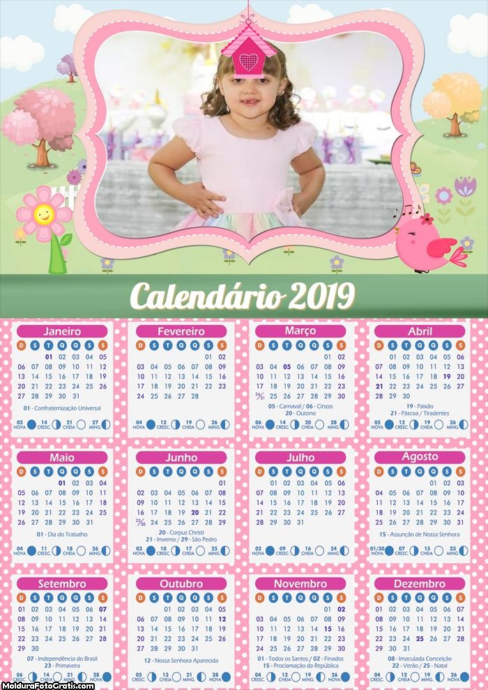 Calendário Jardim Encantado 2019