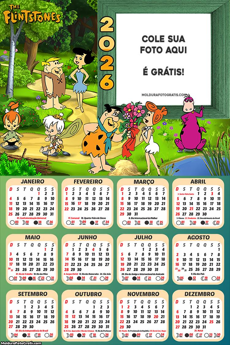 Calendário Flintstones 2026