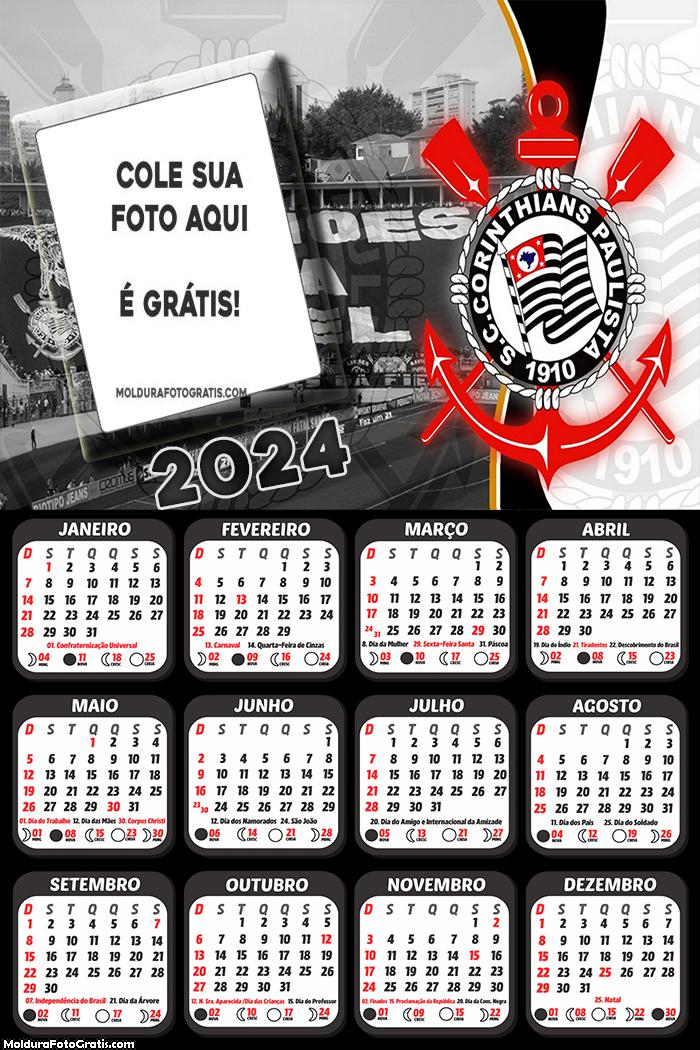 Calendário Corinthians Timão 2024