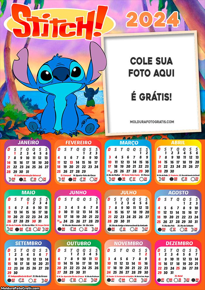 Calendário Stitch 2024