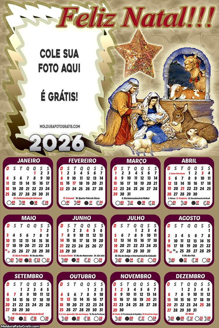 Calendário Presépio de Natal 2026