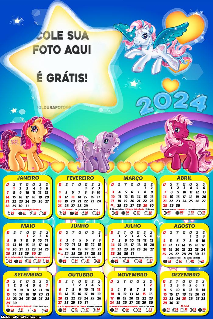Calendário My Little Pony Equestria Girl 2024
